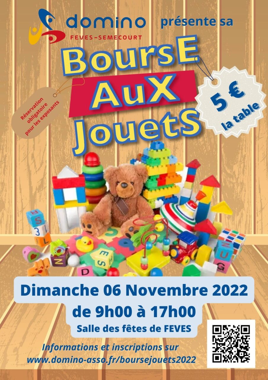 Bourse aux jouets 2022 Association domino FèvesSemécourt